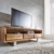 DELIFE Lowboard Live-Edge 146 cm Akazie Natur 3 Schübe 1 Fach, Fernsehtische, Baumkantenmöbel, Massivholzmöbel, Massivholz, Baumkante, Wolf Live Edge