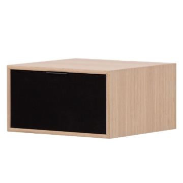 TV-Board Danilo - Eiche Dekor / Schwarz - 40 cm