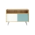 TV-Lowboard im Vintage-Stil aus Holz, B 105 cm, weiß/blau